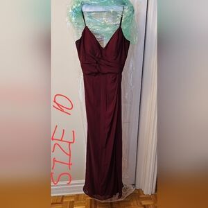 Elegant Burgundy Evening Gown